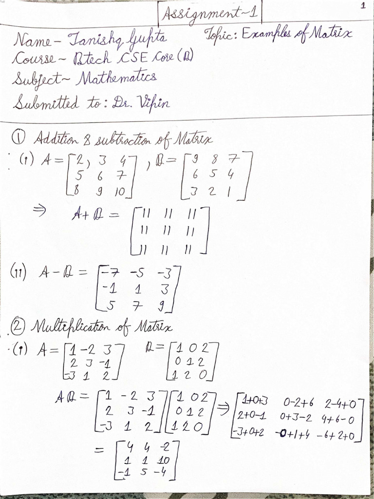 Maths Assignment | PDF