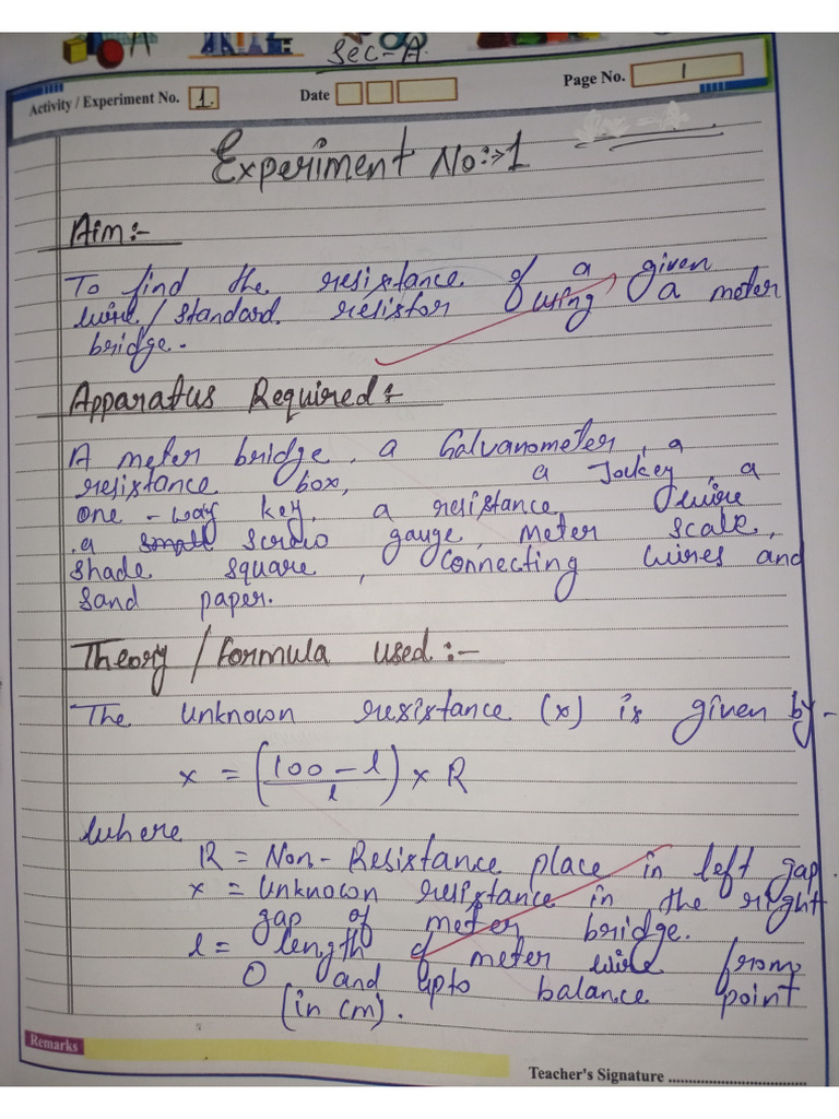 Experiment No.1 Physics | PDF
