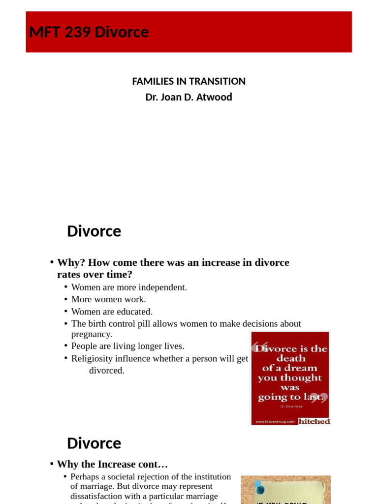 MFT 239 Divorce | PDF | Divorce | Marriage