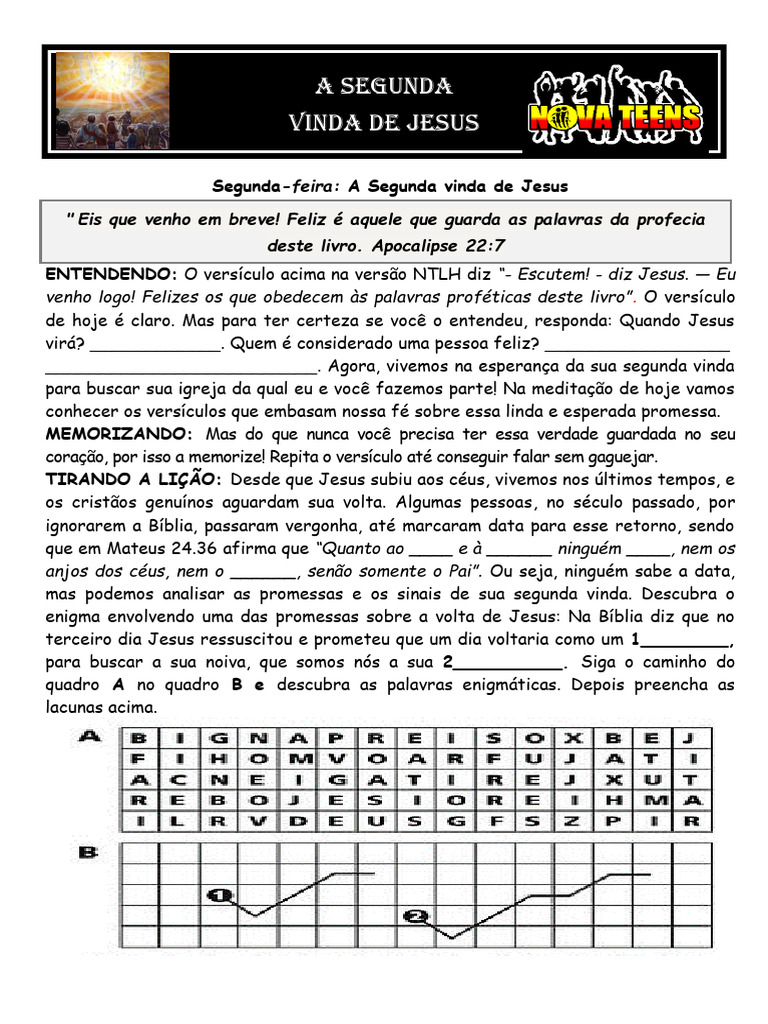 Sinais da Segunda Vinda de Jesus | PDF | Jesus | Segunda vinda de Cristo
