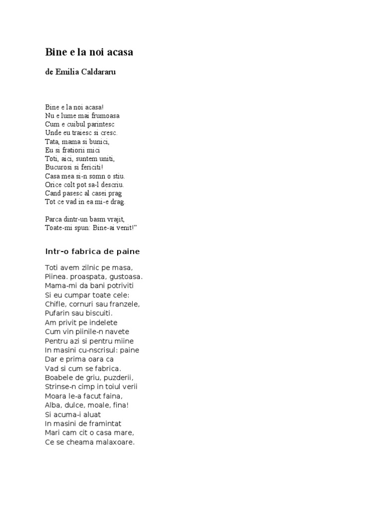 Poezii De Emilia Caldararu