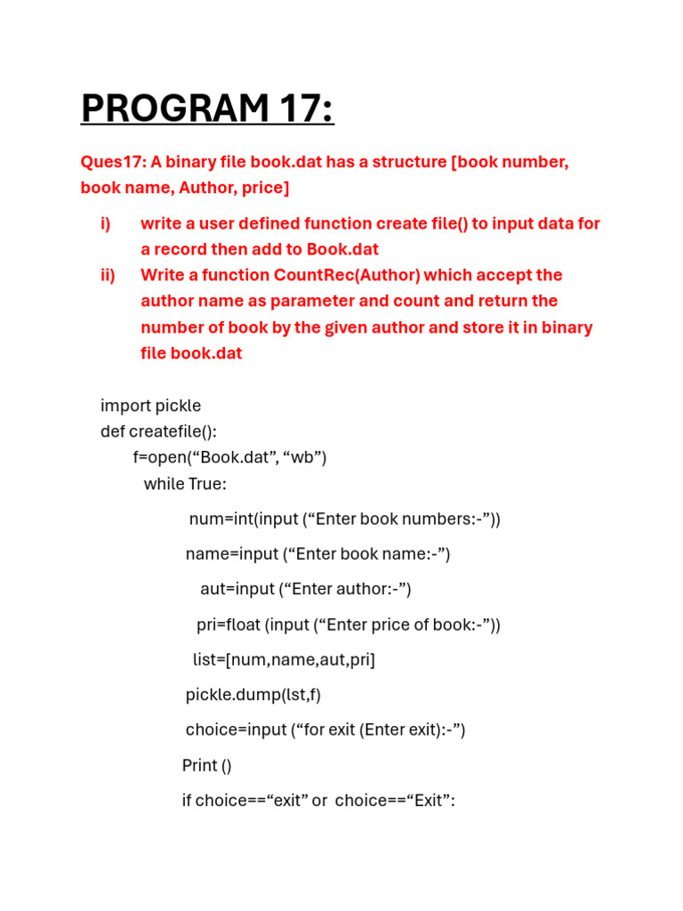 Program 17 | PDF