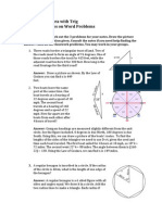 Advanced Algebra With Trig Lesson 4B: Notes On Word Problems Instructions