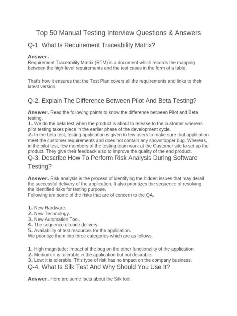 Top 50 Manual Testing Interview Questions Lyst1729218727904 | PDF ...