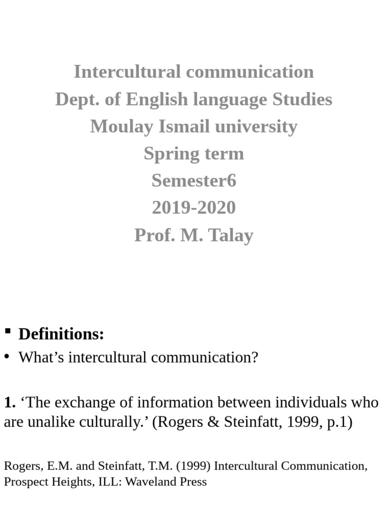Understanding Intercultural Communication | PDF | Communication | Cross ...
