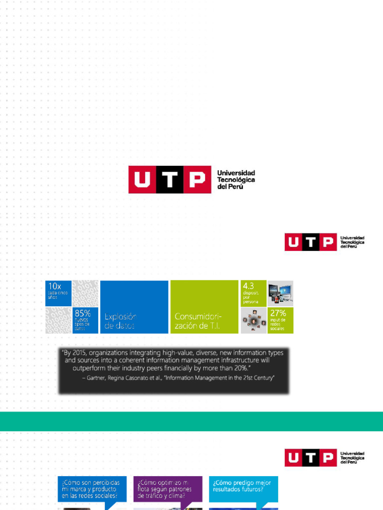 UTP Sesion BI 14 | PDF | Inteligencia de negocios | Gestión de datos