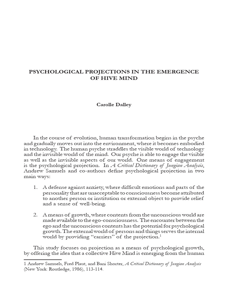 Psychological Projections and Hive Mind | PDF | Unconscious Mind ...