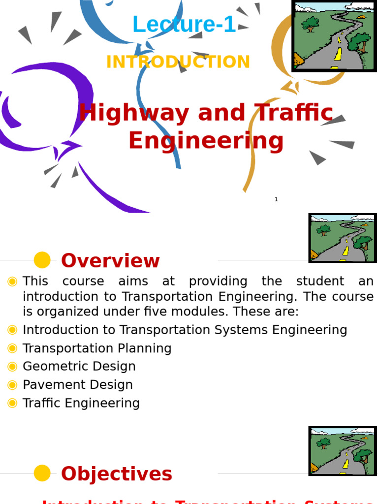 Highway and Traffic Engineering Overview | PDF | Transport | Traffic