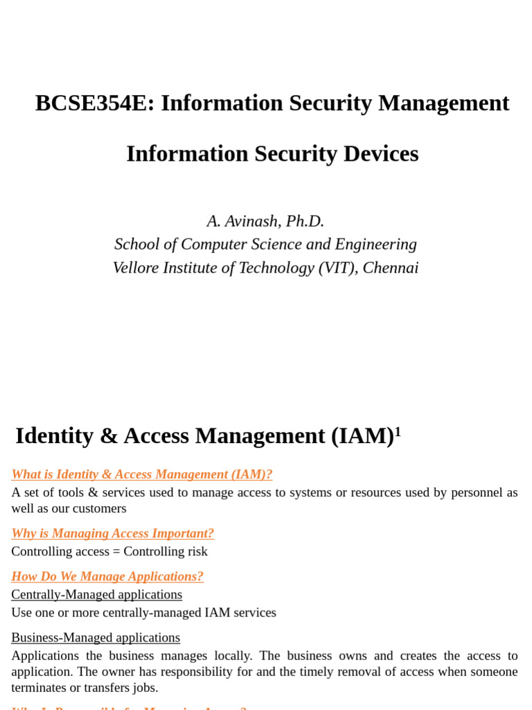 Module - 1 - Information Security Devices | PDF | Computer Network ...