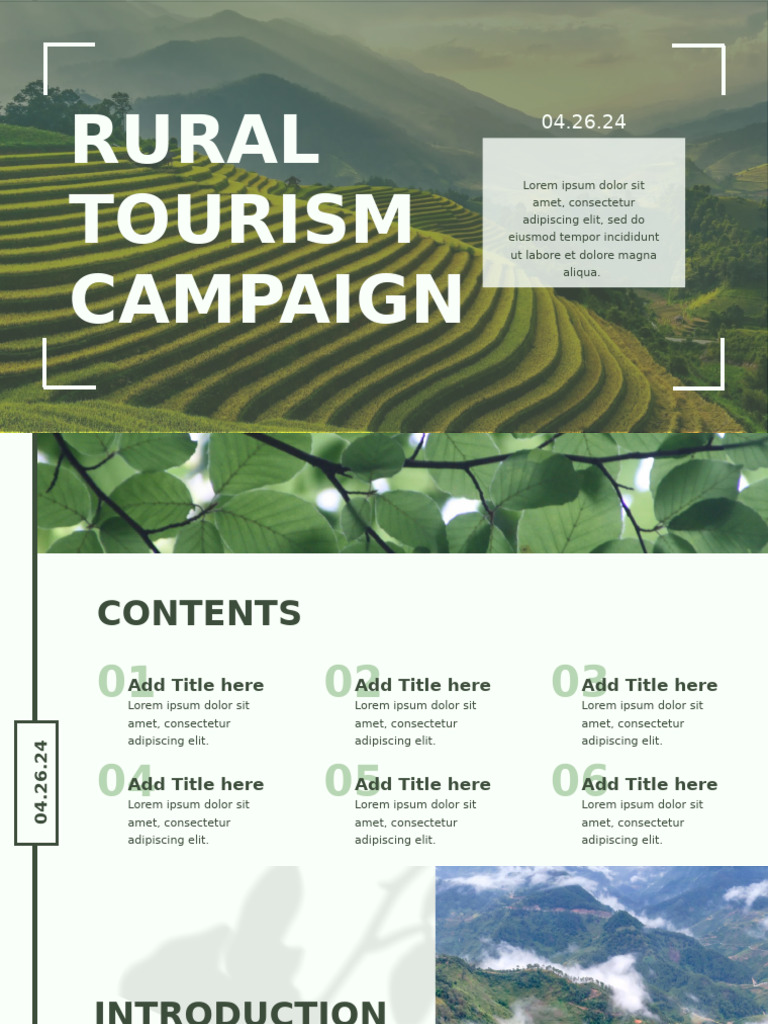 Rural Tourism Campaign | PDF