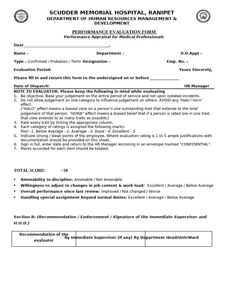 13B - Performance Appraisal For Nurses | PDF | Performance Appraisal ...