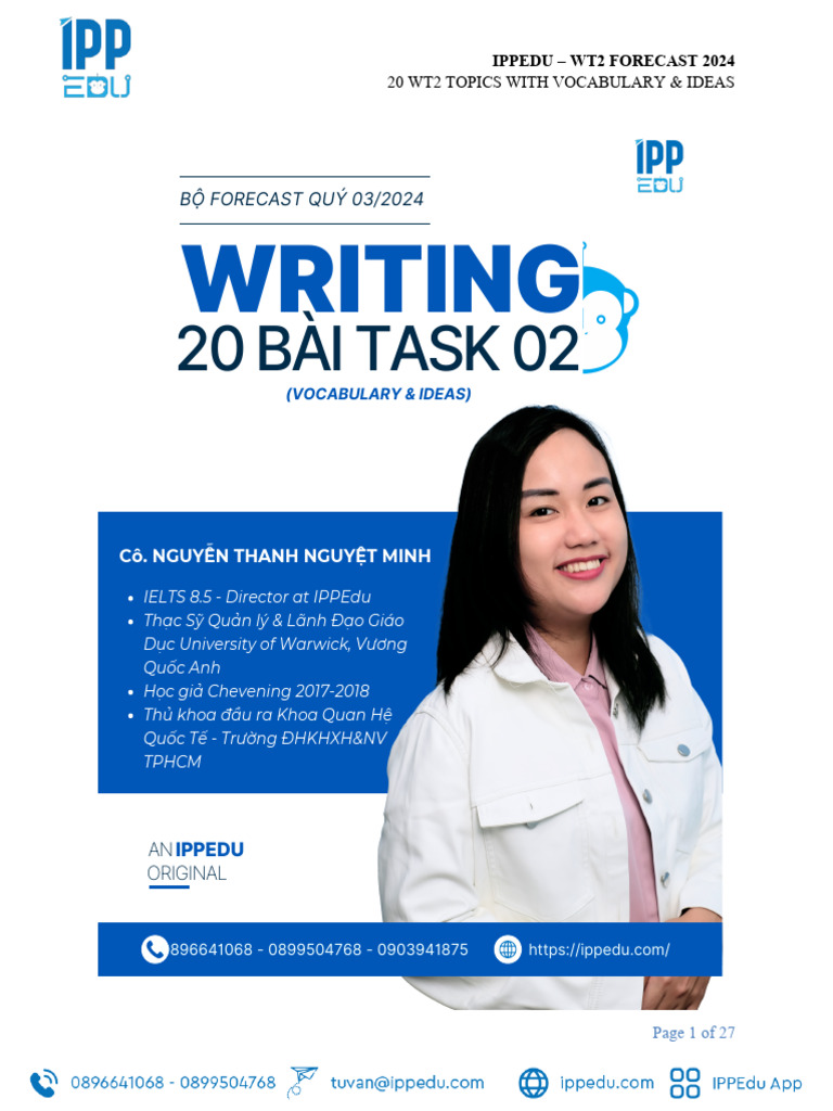 (Official) Writing Forecast 2024 - WT2 - 20 Topics | PDF