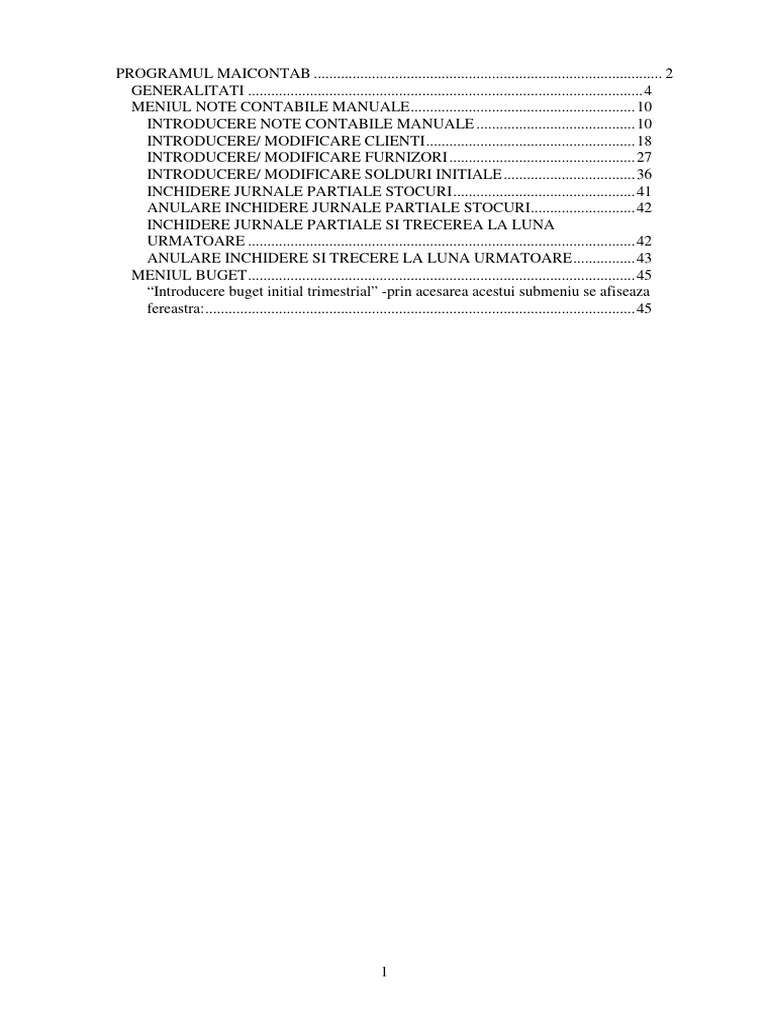 Neralitati, Meniul Note Contabile, Buget | PDF