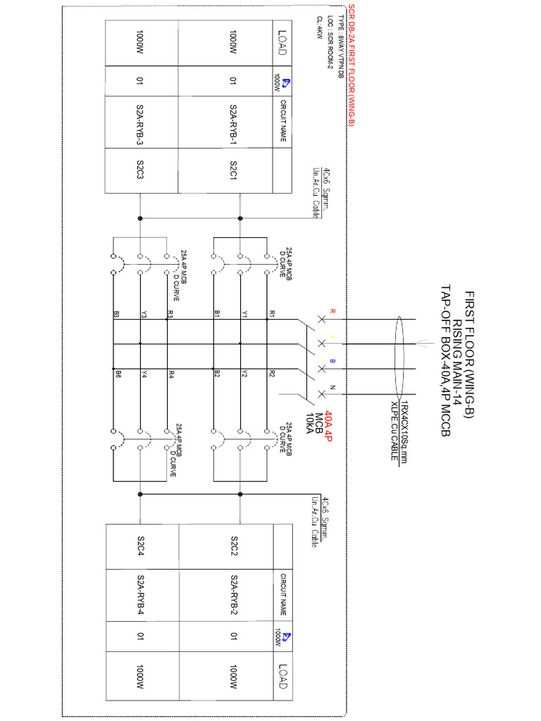 Electrical Circuit Layout for SCR Room | PDF