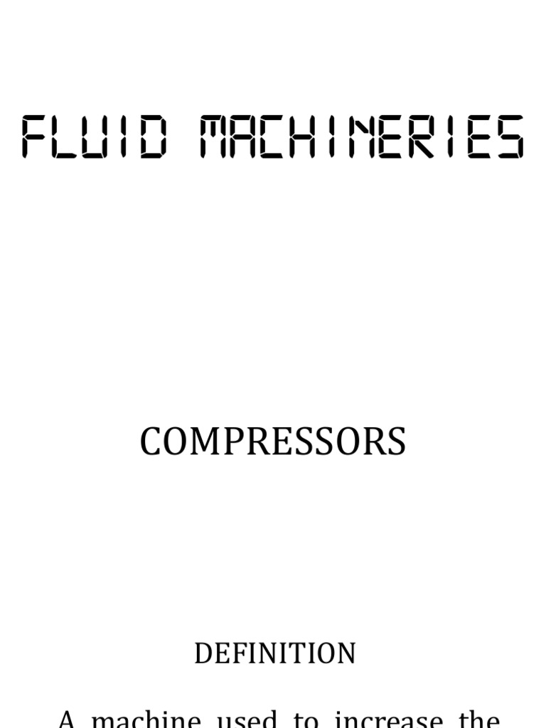 Types and Classifications of Compressors | PDF | Pump | Gases