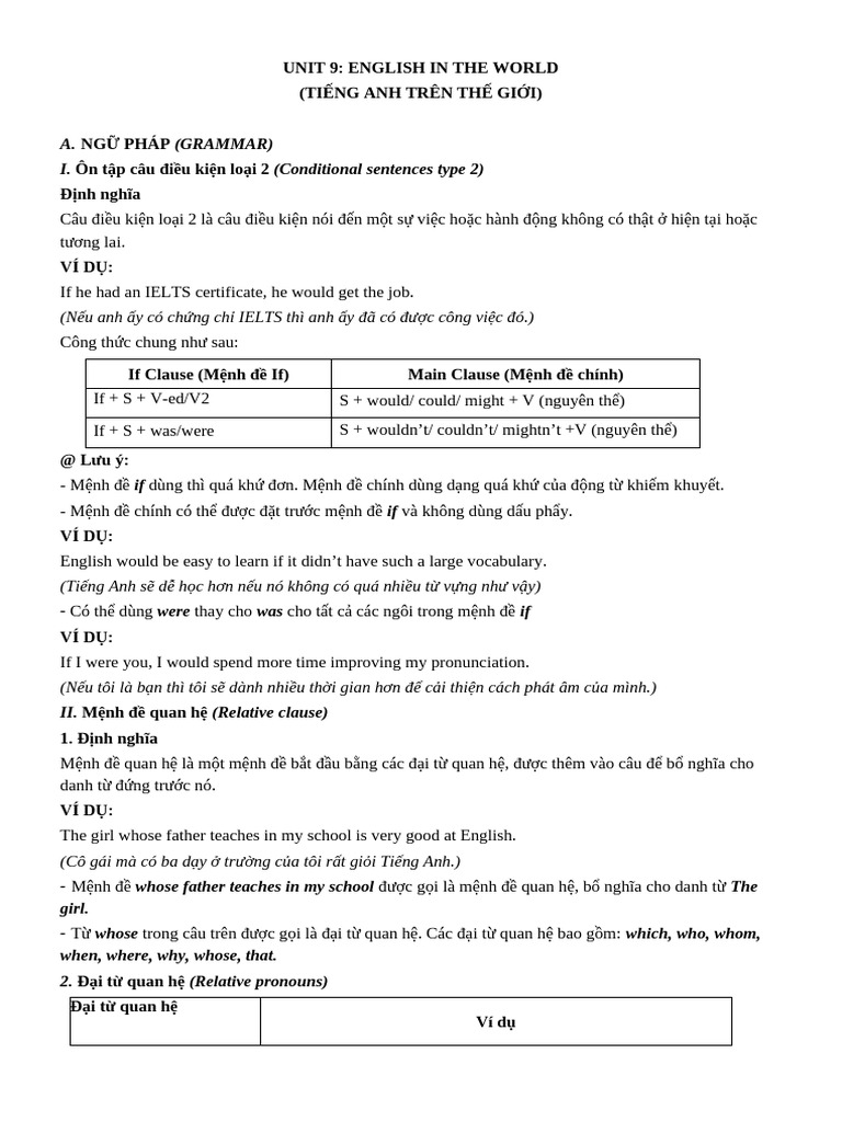 Unit 9 - English in The World | PDF