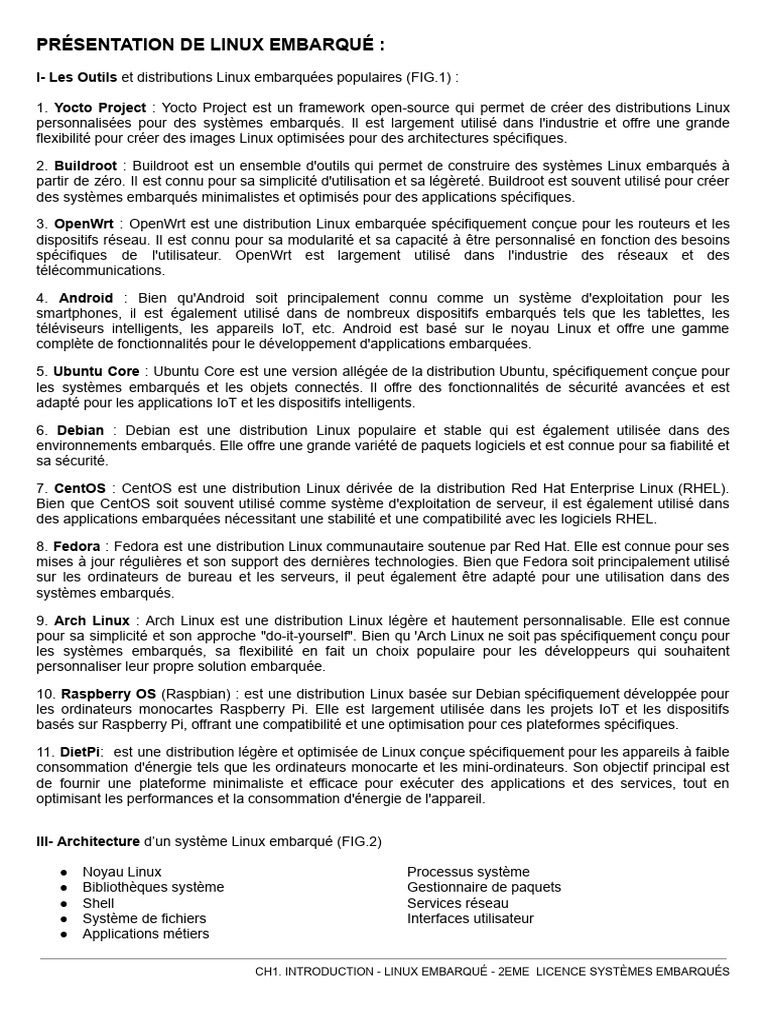 Outils et distributions Linux embarqués | PDF | Linux | Distribution Linux