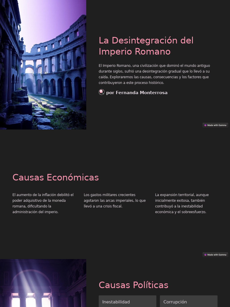 Causas de la Caída del Imperio Romano | PDF | imperio Romano