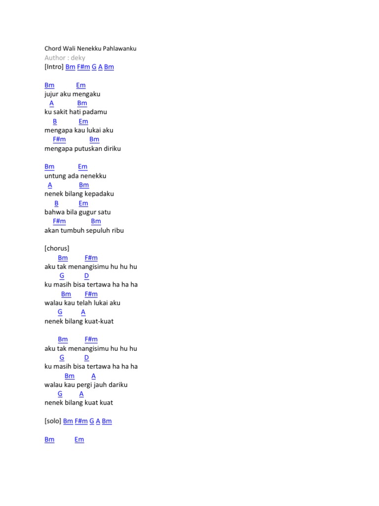 Wali Nenekku Pahlawanku