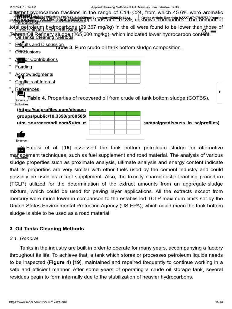 Applied Cleaning Methods of Oil Residues From Industrial Tanks-11 | PDF ...
