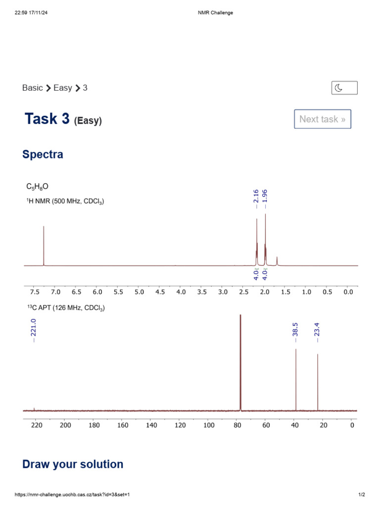 NMR Challenge Solutions and Tasks | PDF