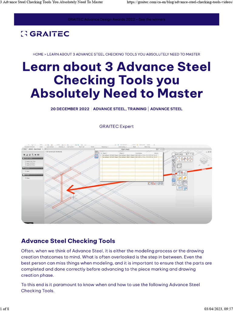 Essential Tools for Advance Steel Mastery | PDF