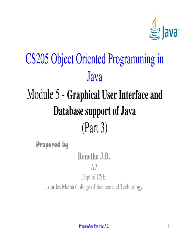 M5 3 swing packages event handling in swings pdf java