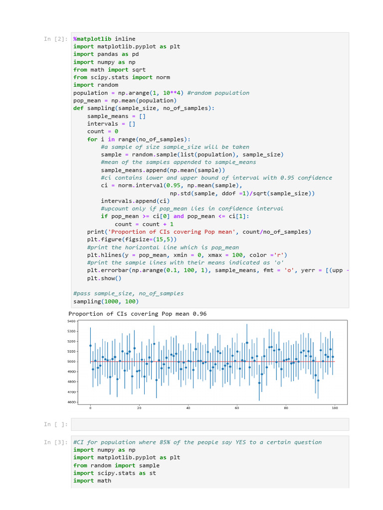Confidence Intervals Pdf Sampling Statistics Statistical Inference