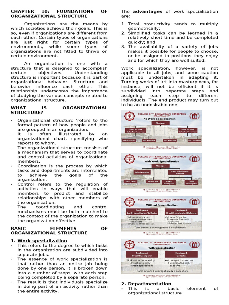 Organizational Structure Essentials | PDF | Organizational Structure ...