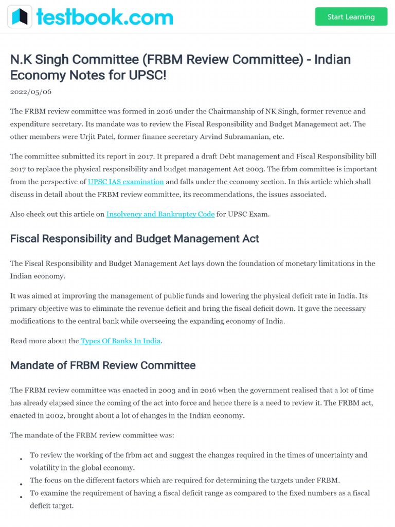 E On FRBM Act 765c06d4 | PDF