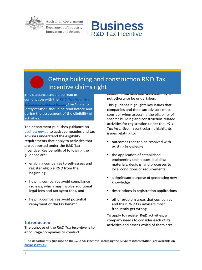 RDTI Getting Building and Construction Claims Right | PDF | Experiment ...