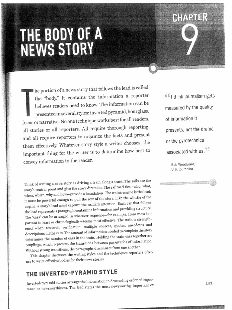 Inverted Pyramid News Writing Structure PDF News