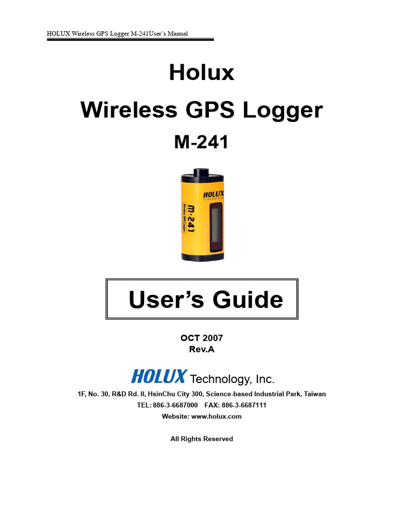 Holux Manual | PDF | Global Positioning System | Radio