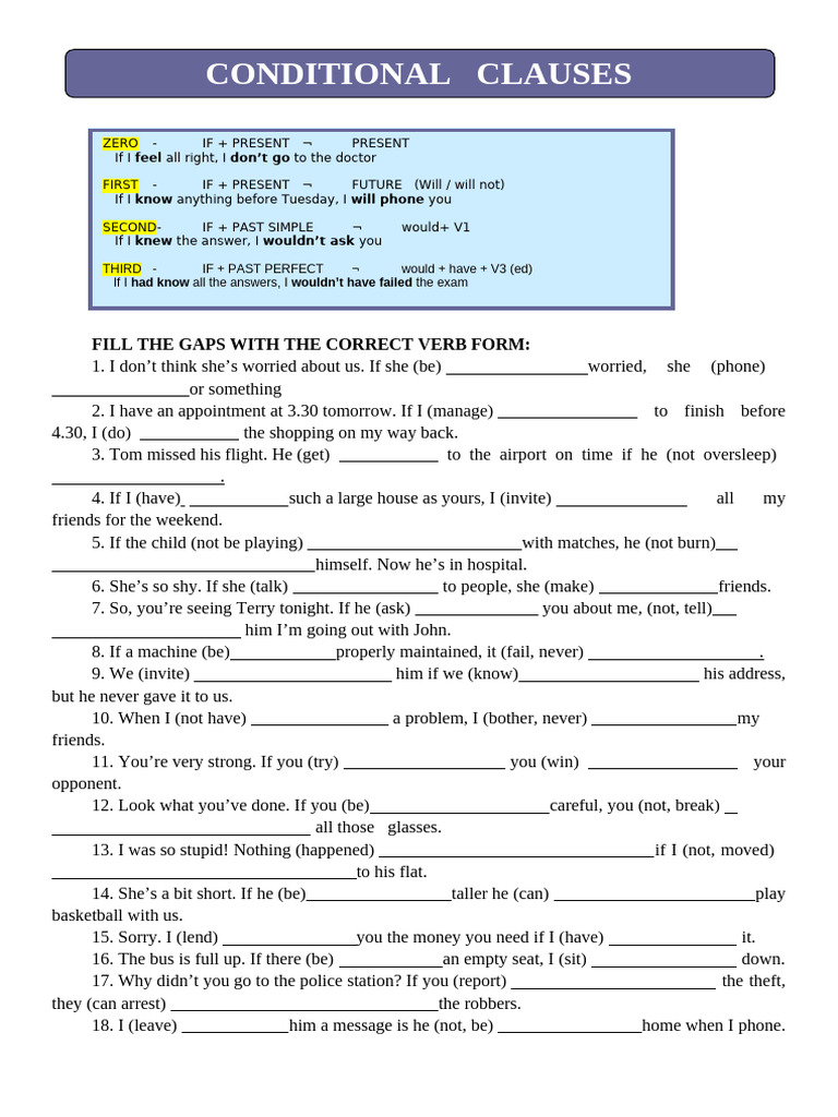 Conditional Clauses 5513 | PDF