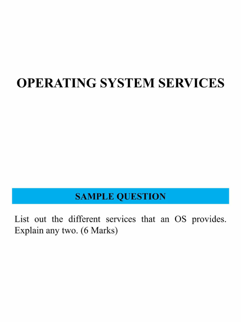Operating System Services | PDF