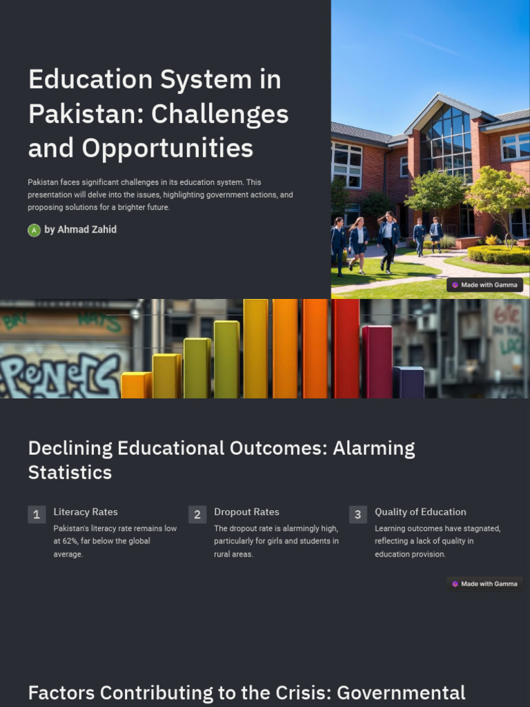 Education System in Pakistan Challenges and Opportunities | PDF ...