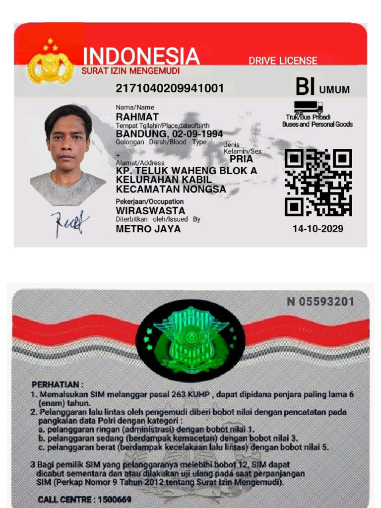 Sim B1 Umum Rahmat | PDF