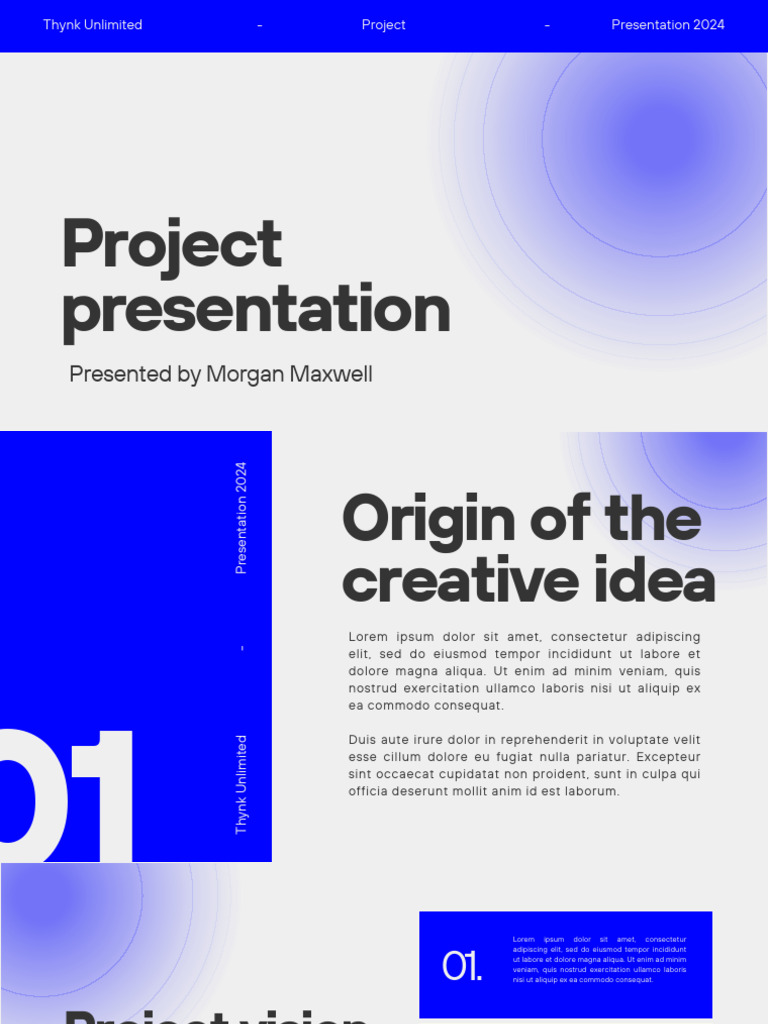 Blue Modern Project Presentation PDF | PDF