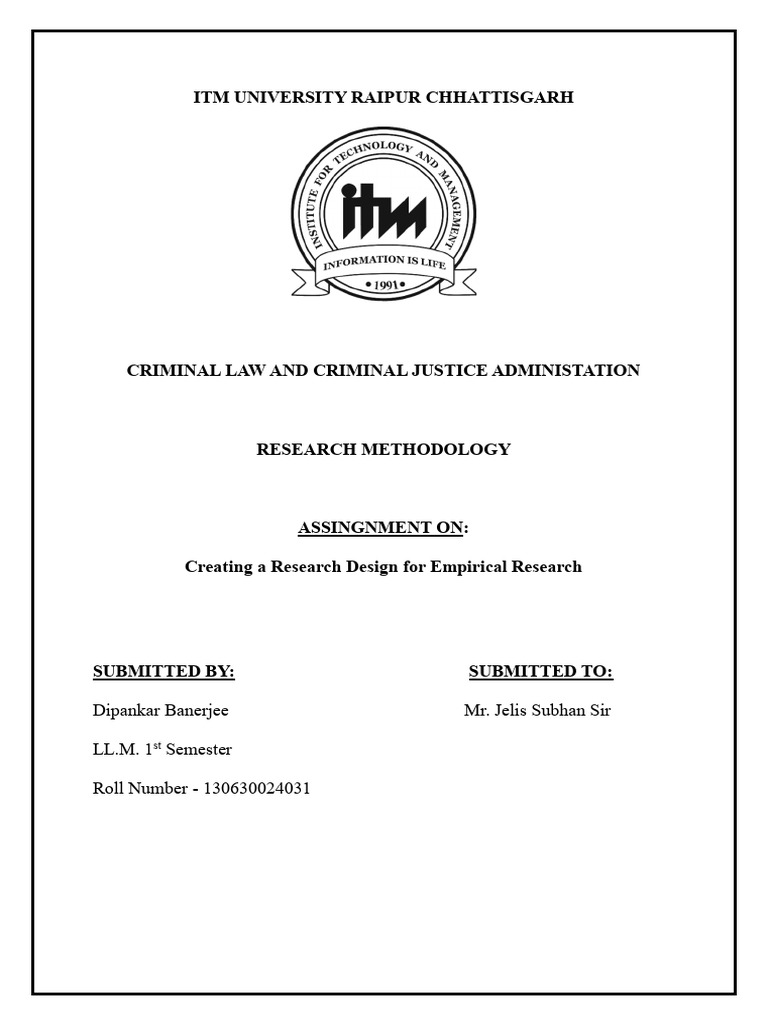 Research Design for Empirical Studies | PDF | Methodology ...