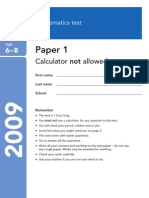 2009 Level 6-8 Paper 1