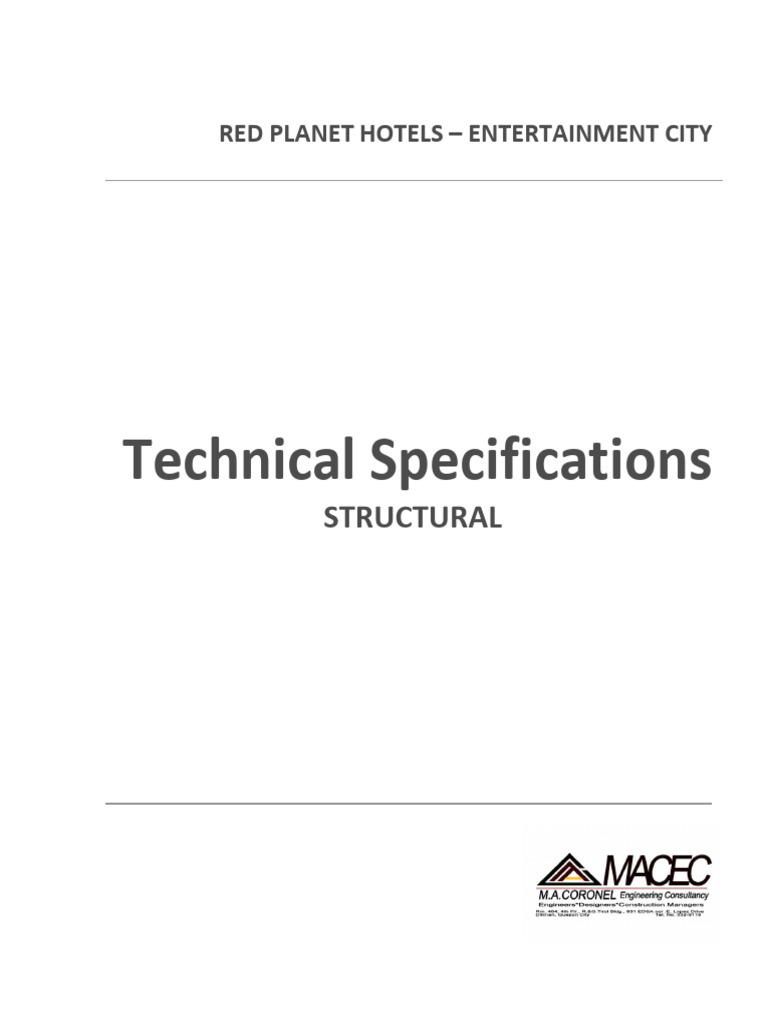 01-19-17 - RPH - EC - Structural - TECH'L SPECS | PDF | Concrete ...