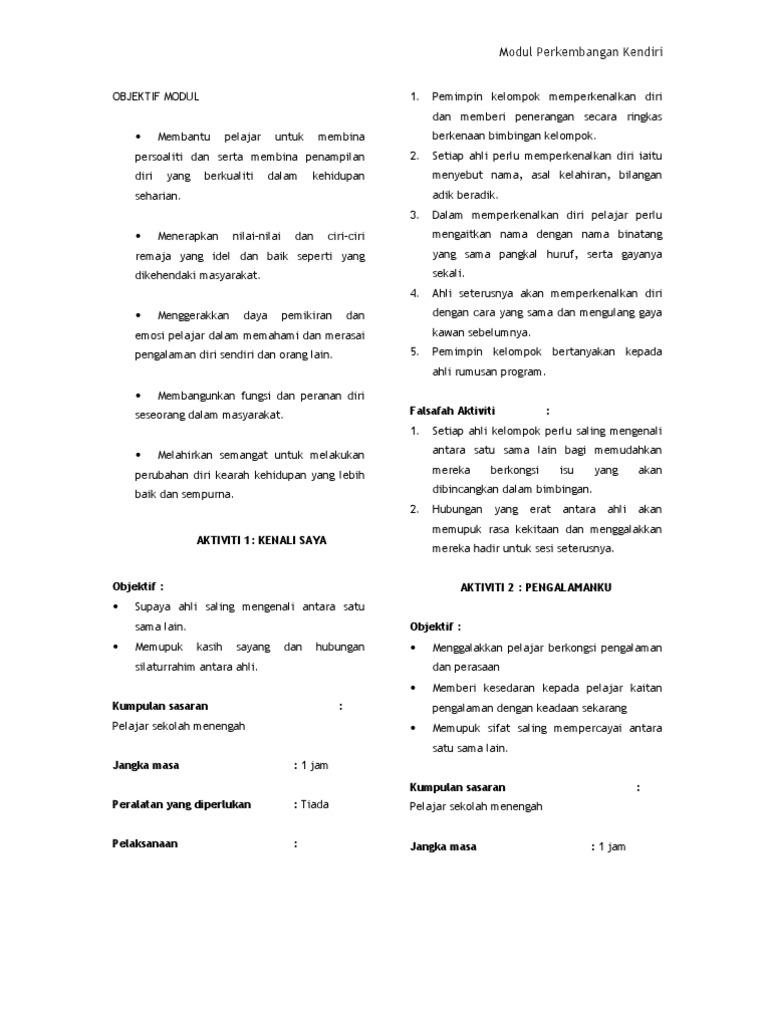 Modul Ice Breaking Pdf