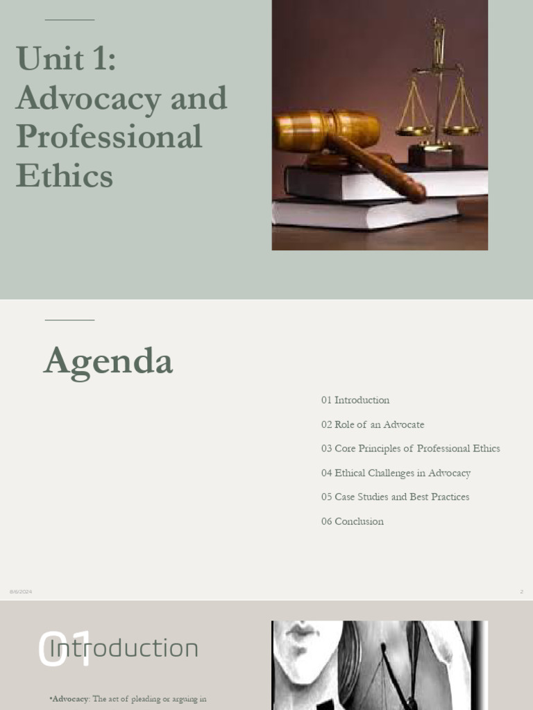 Advocacy and Professional Ethics Overview | PDF | Conflict Of Interest ...