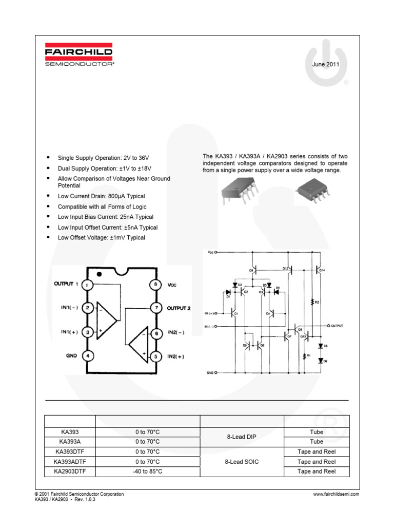 Dual Differential Comparator Guide | PDF | Electrical Engineering ...