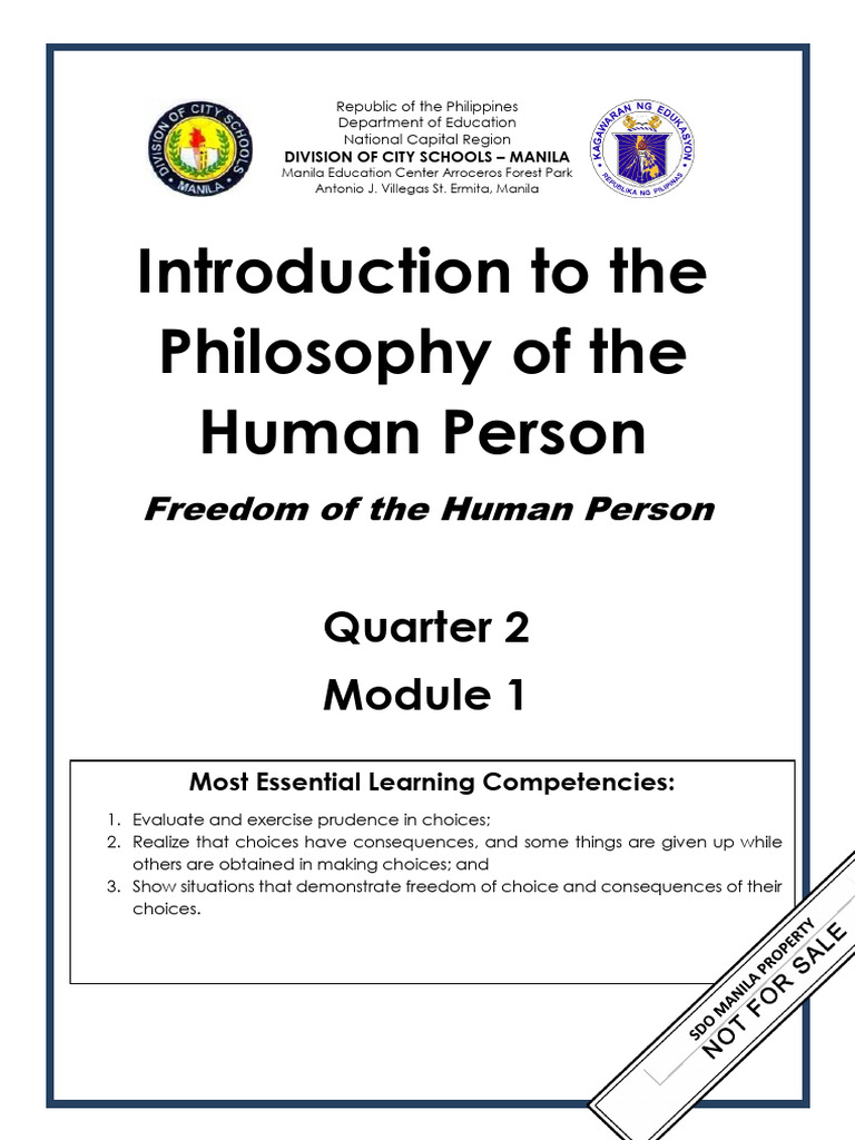 Freedom of the Human Person Module | PDF | Free Will | Determinism