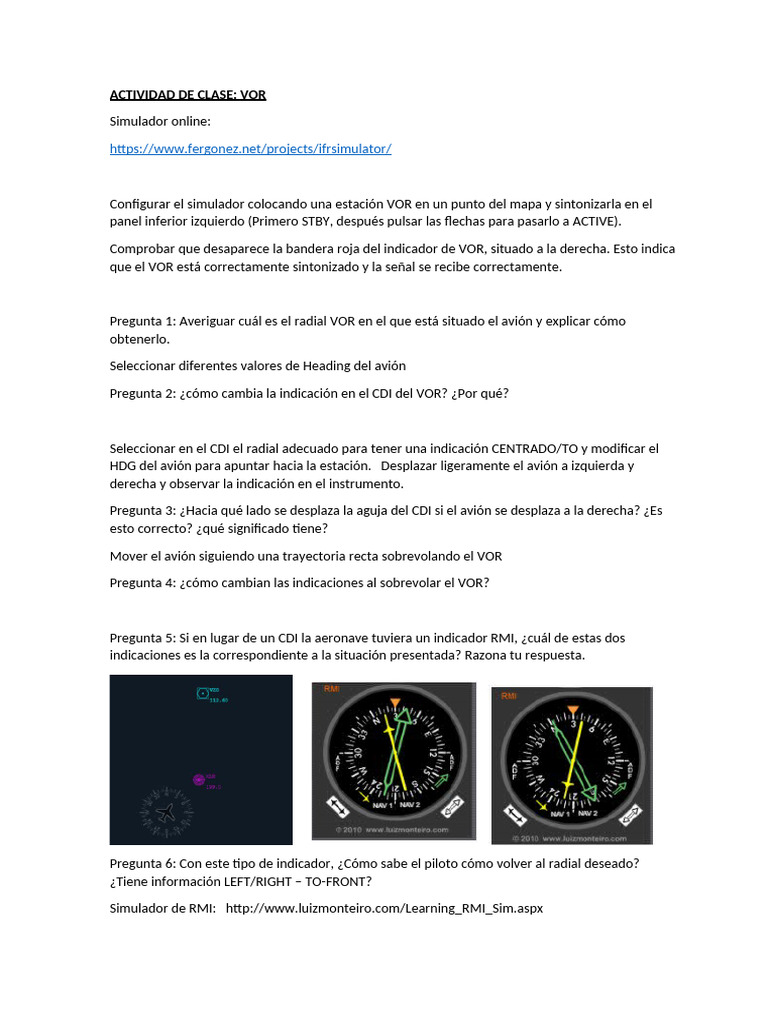 Tema 6 - Ejercicios VOR | PDF