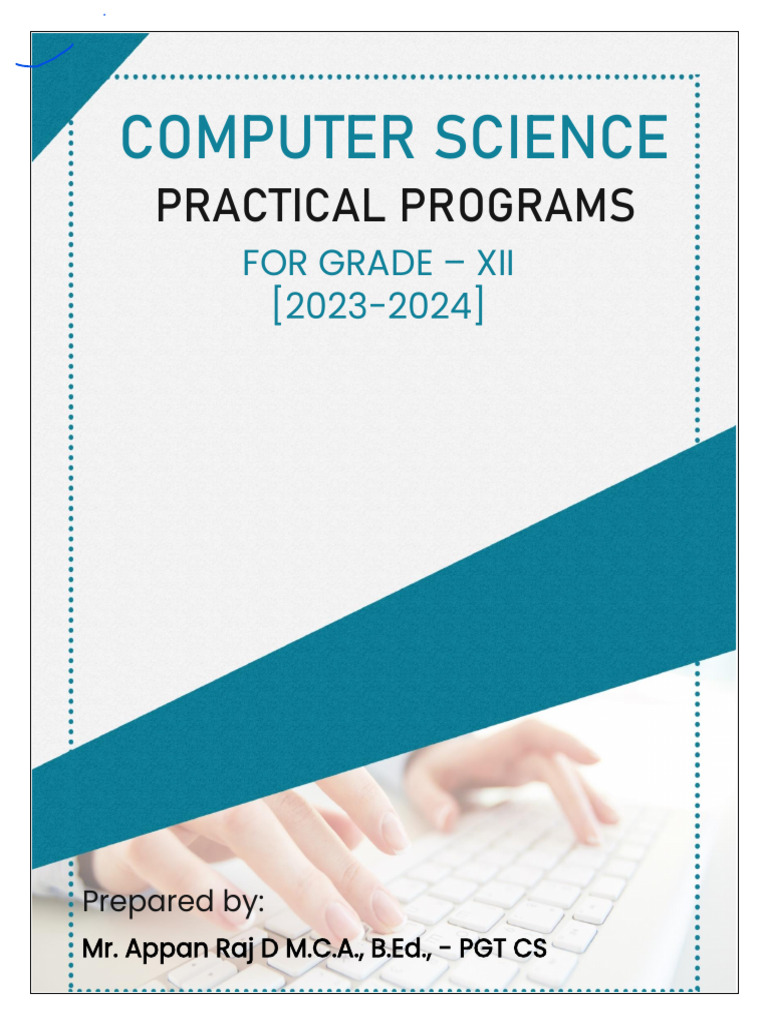 Python Practical Programs for Grade XII | PDF | Sql | Python ...
