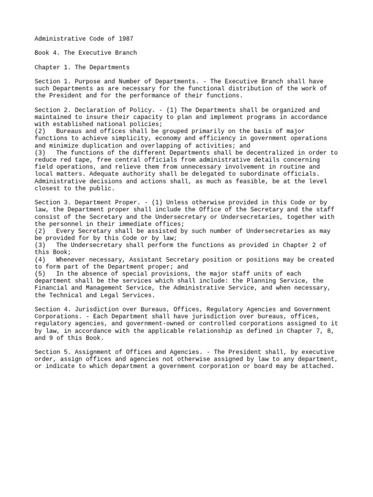 Executive Branch Departments Overview | PDF | Federal Government Of The ...