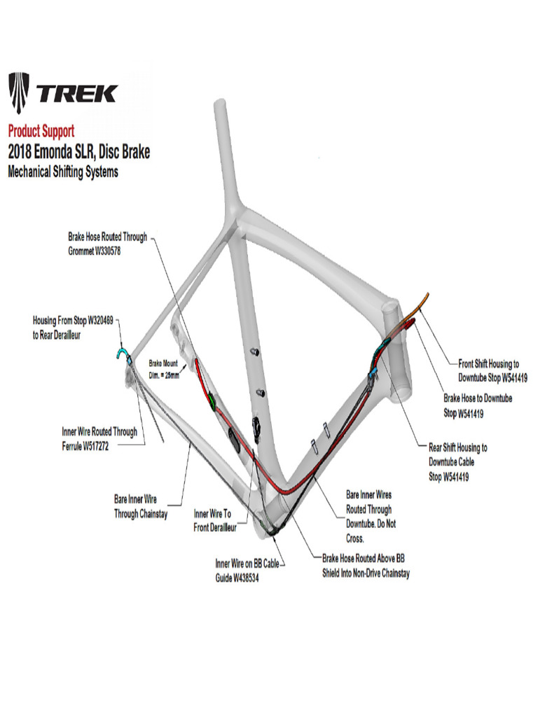 Emonda SLR Disc Mechanical Routing | PDF