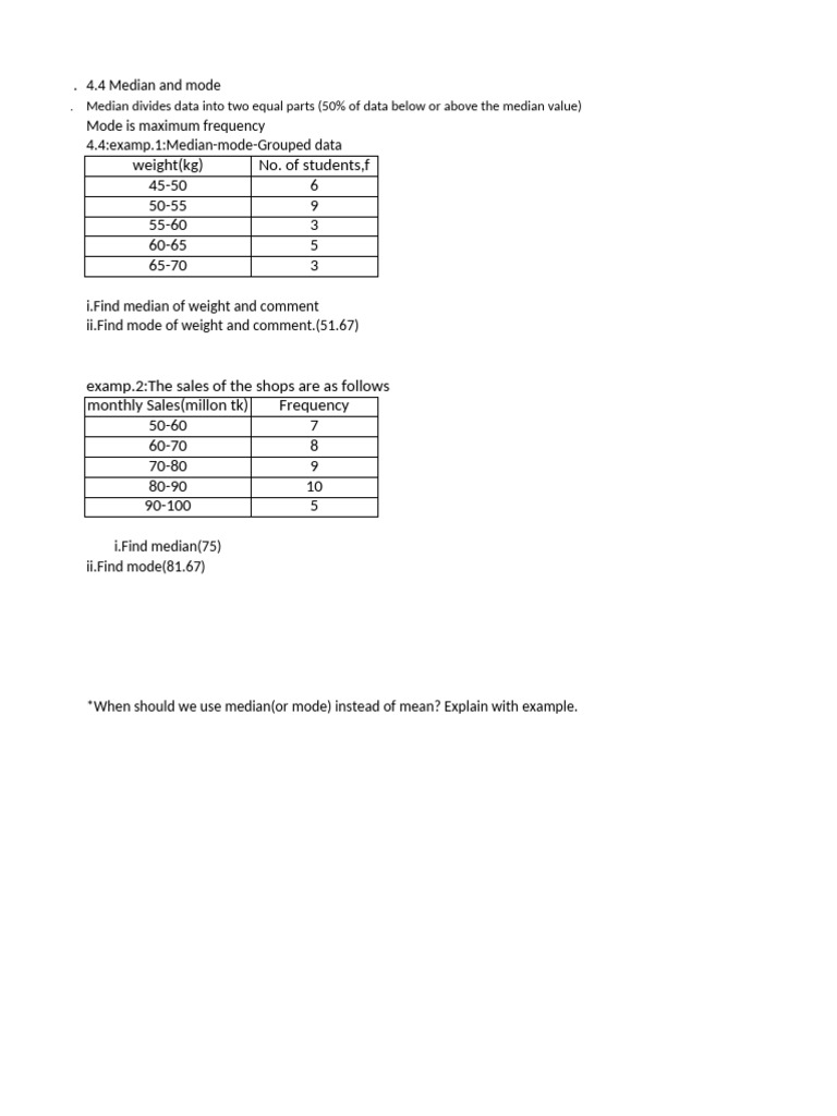 4.4 Median-Mode | PDF